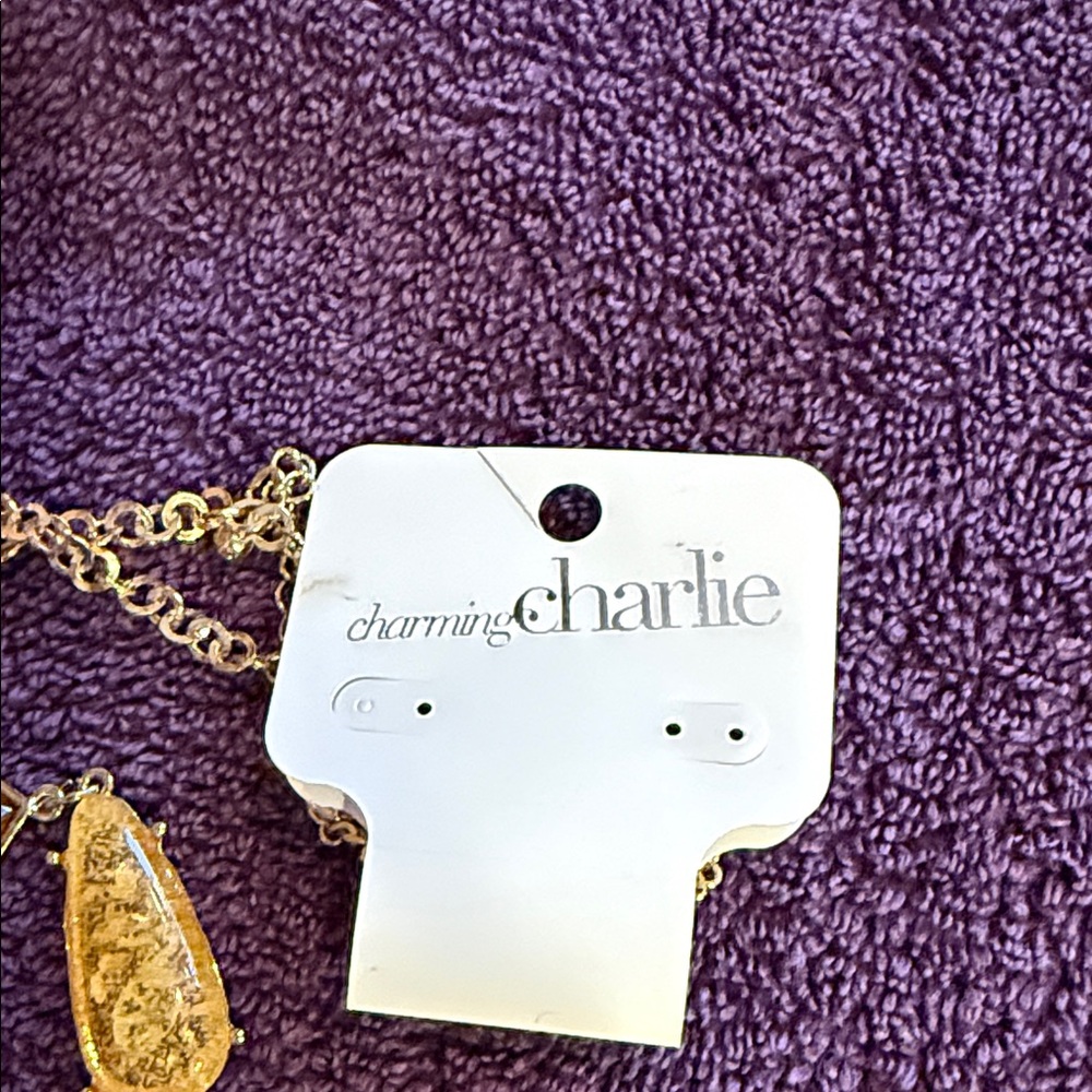 Charming Charlie Gold Necklace with Yellow Accents - Picture 5 of 8